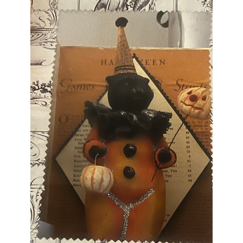 RARE limited Halloween cat ruff magic wand creepy pumpkin bucket Bethany FAUST - Picture 5 of 5